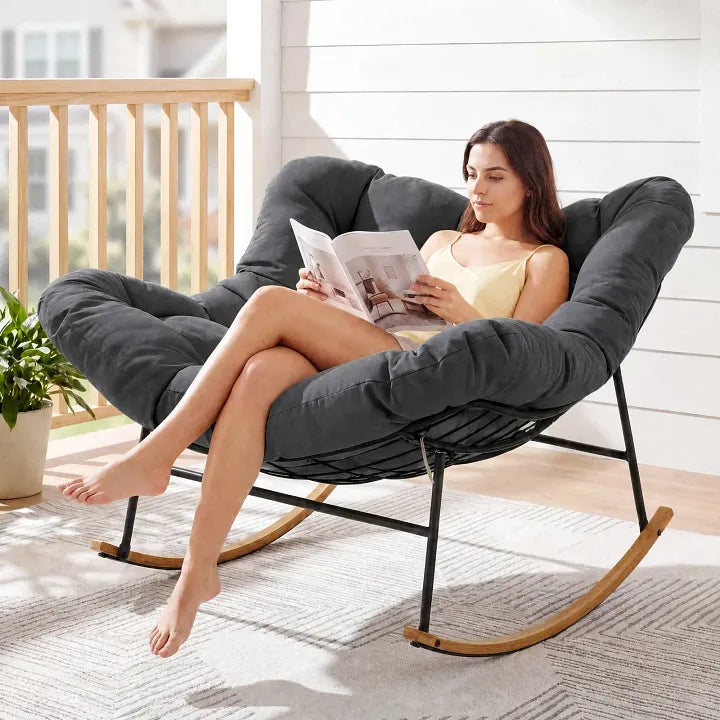Mecedora Huevo para Interior y Exterior – Cómoda y Acolchada