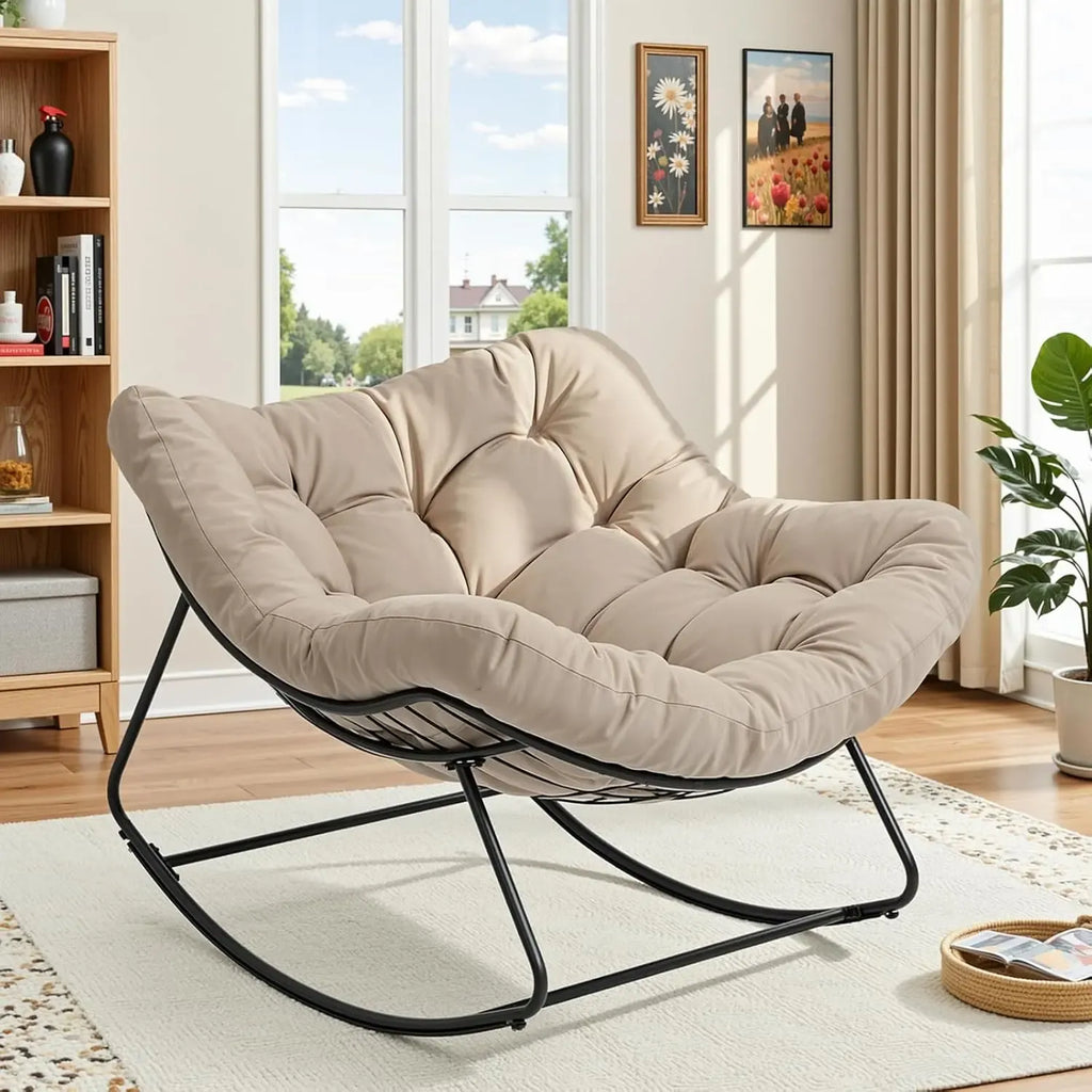 Mecedora Huevo para Interior y Exterior – Cómoda y Acolchada
